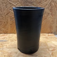 伝市鉢　筒型　3号　黒艶消し
