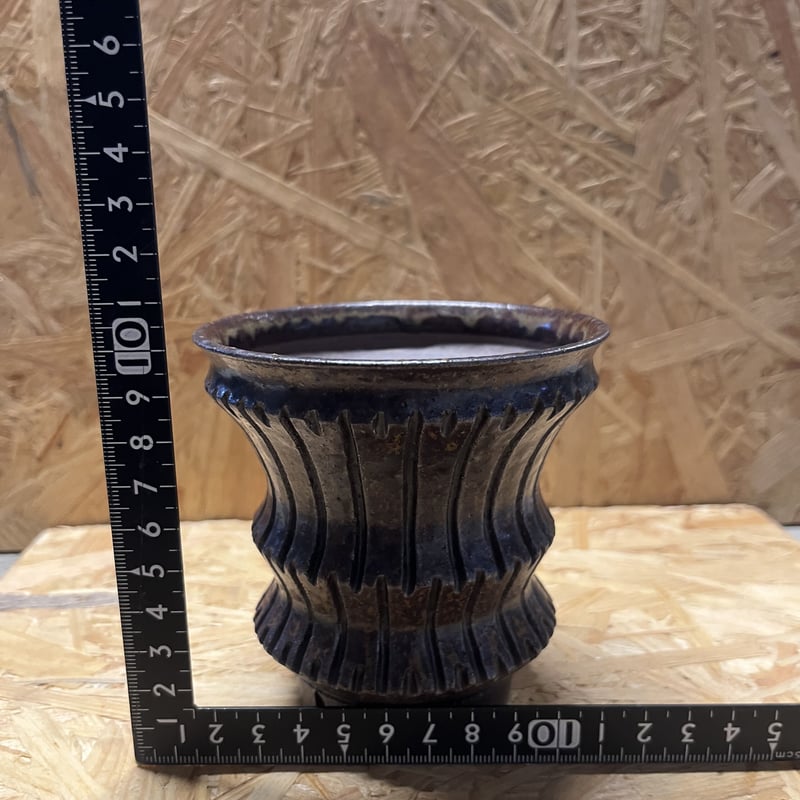 淡海陶芸研究所 植木鉢 黄泥彩筒鉢 （tribal） | GREEN LUCK