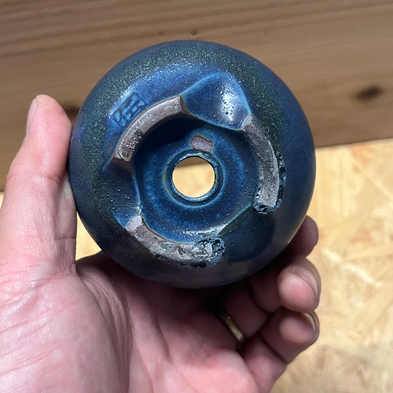 伝市鉢 コウロ型 2.5号 紺青 | GREEN LUCK