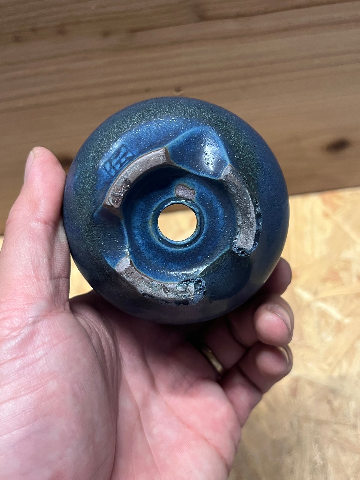 伝市鉢 コウロ型 2.5号 紺青 | GREEN LUCK