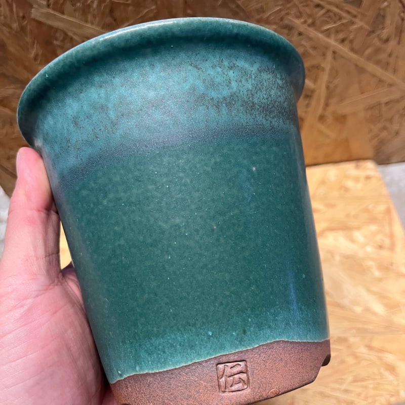 緑青付き　記念灰皿　18k 伝市鉢 型ラン 4号 青銅 | GREEN LUCK