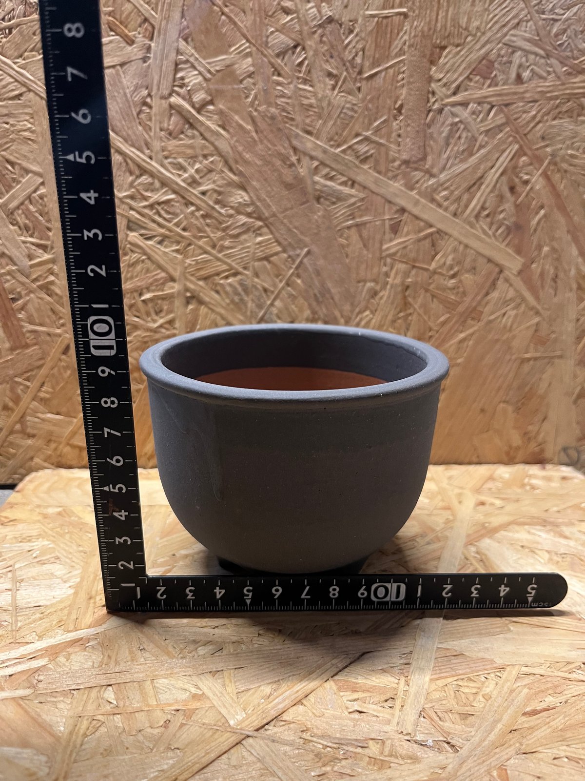 伝市鉢 コウロ型 3.5号 黒化粧 | GREEN LUCK