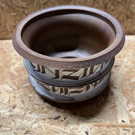 刻紋鉢　保田修作×rimwork 丹波登窯