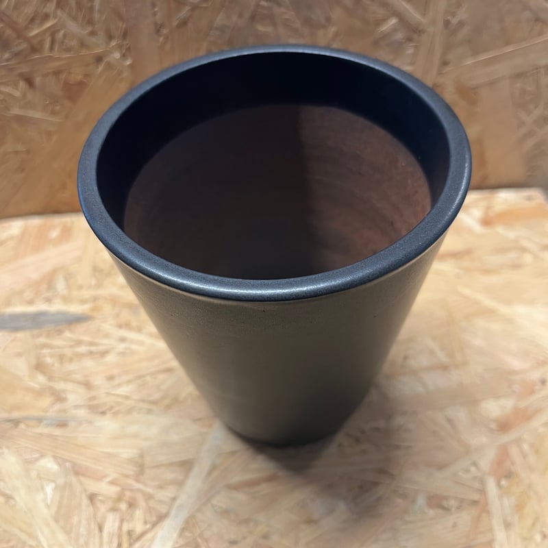 伝市鉢 深型 3.5号 艶消し黒 | GREEN LUCK