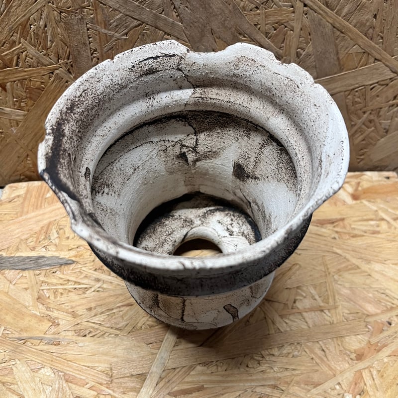 淡海陶芸研究所 植木鉢 錆白泥筒鉢 | GREEN LUCK