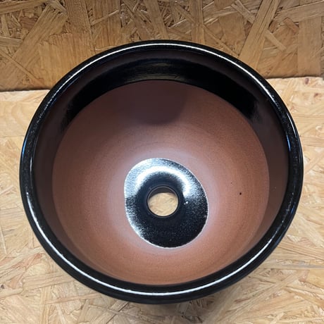 伝市鉢　コウロ型　4号　丹波黒