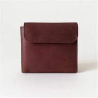 小銭が見やすい二つ折り財布(ブラウン)