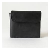 小銭が見やすい二つ折り財布(ブラック)