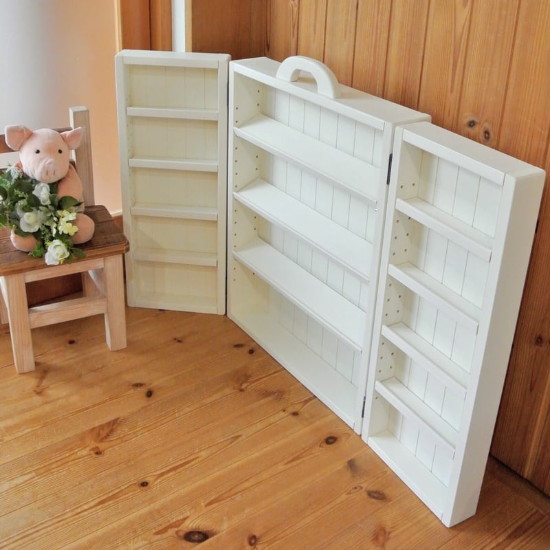 3面棚の観音開きのカスタマイズ什器 | Natural Flower