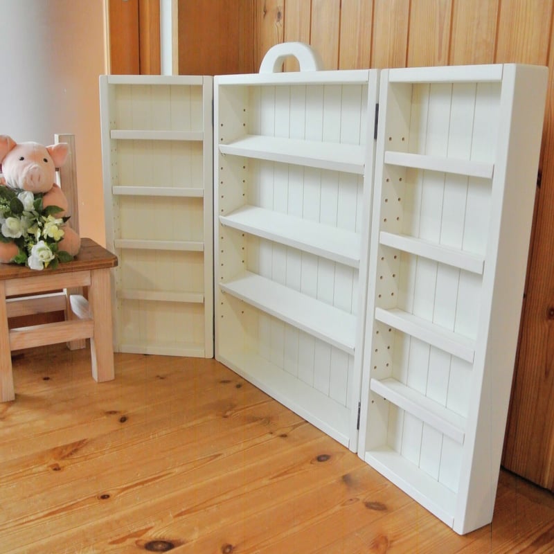 3面棚の観音開きのカスタマイズ什器 | Natural Flower