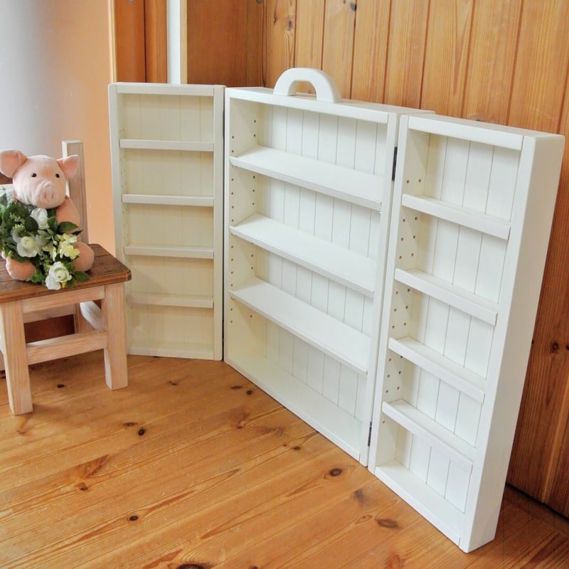 3面棚の観音開きのカスタマイズ什器 | Natural Flower