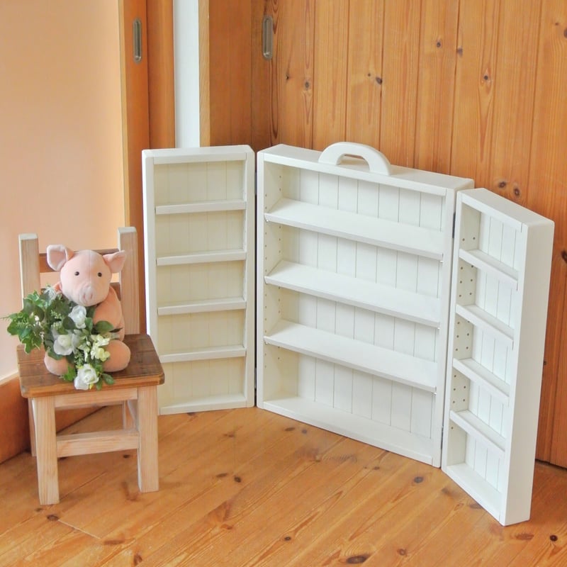 3面棚の観音開きのカスタマイズ什器 | Natural Flower