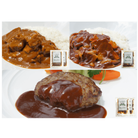 冷凍詰め合わせ Bセット〈カレー×2、ハヤシ×1、ハンバーグ×2〉※送料込み価格です