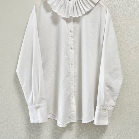 Ray BEAMS プリーツビッグカラーブラウス