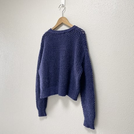 mizuiro ind メッシュクルーネックカーディガン