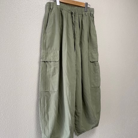 2023SS / 人気完売品 nest Robe コットンリネン石目コクーンカーゴパンツ