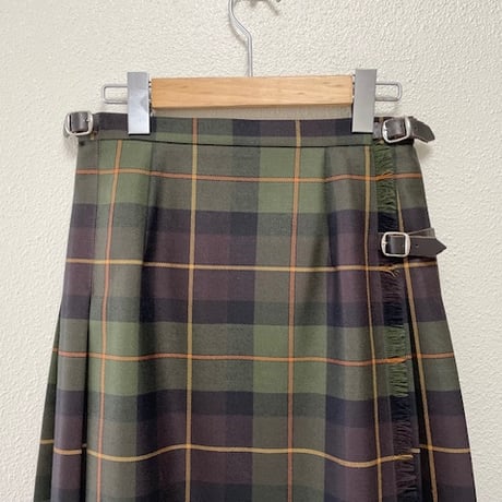 O’NEIL of DUBLIN ウーステッドウール キルトプリーツロングスカート