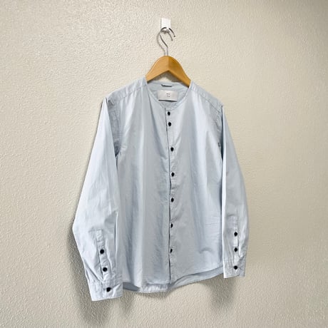 2025SS / 販売継続品 / MUYA nerd shirts no collar  SAX BLUE ※別注カラー