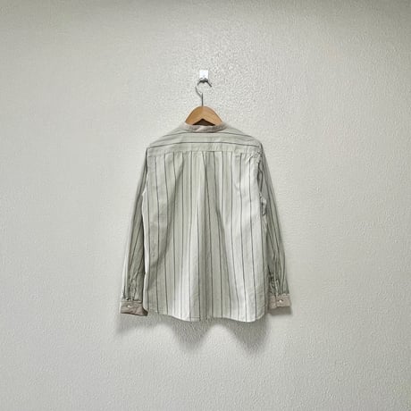 nest Robe バンドカラーストライプシャツ