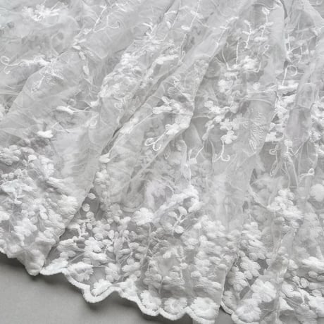 タグ付き未使用品 / 2025SS /  bulle de savon tulle 刺繍 tunic ブラウス