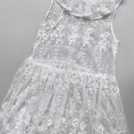 タグ付き未使用品 / 2025SS /  bulle de savon tulle 刺繍 tunic ブラウス