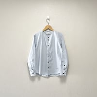 2025SS / 販売継続品 / MUYA nerd shirts no collar  SAX BLUE ※別注カラー