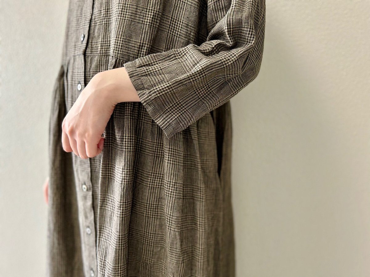 土日限定値下nest robe リネンオールドクラシカルグレンチェックワンピース 土日限定値下nest robe リネンオールドクラシカルグレンチェック