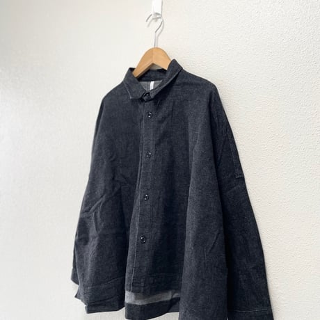 2025 grin / 未使用品/ ストレッチデニム ポンチョシャツ