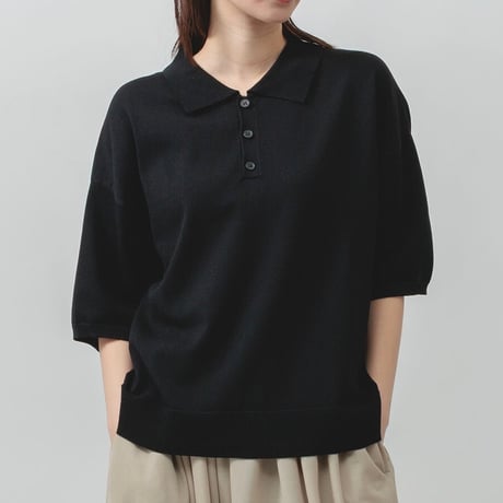 【5色展開】select ポロ衿ニット