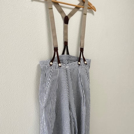 nest Robe ストライプコットンワイドパンツ