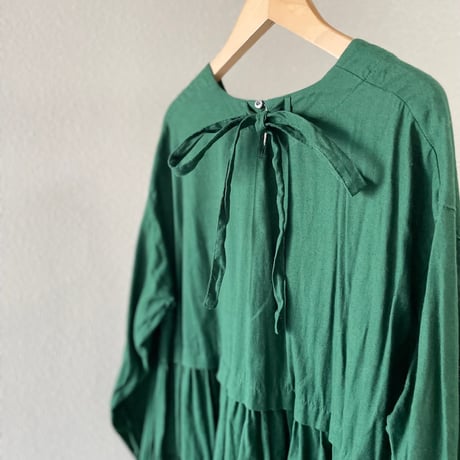 2023AW / 未使用品 / タグ付き nest Robe UpcycleLino ギャザーティアード ワンピース