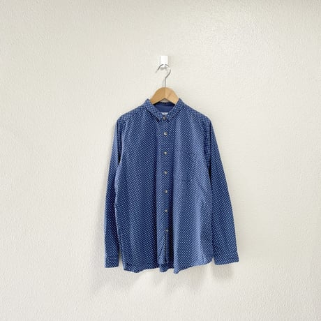 NATURAL LAUNDRY ドットプリントシャツ