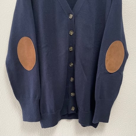 R&D.M.Co-  エルボーパッチVネックカーディガン