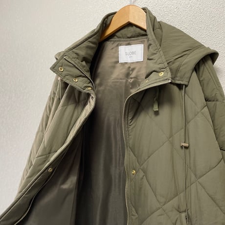 2024AW / SLOBE IENA 撥水パッディドフーディーポンチョ