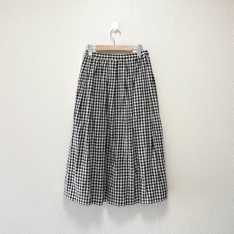 ina  綿麻チェック柄スカート