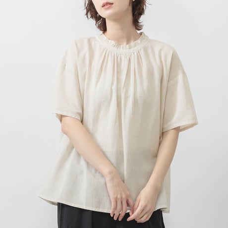 【5色展開】select フリルネックブラウス