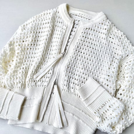 ADAM ET ROPÉ FEMME  WEB限定 メッシュニットブルゾン