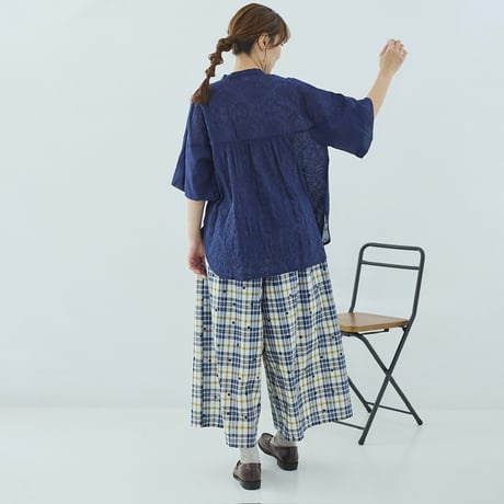 【3色展開】select シフリー刺繍 コットンボイルブラウス
