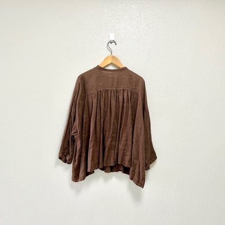 nest Robe 2wayリネンウェーブタックブラウス