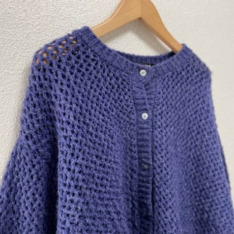 mizuiro ind メッシュクルーネックカーディガン
