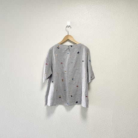 l'atelier du savon 小さいおりがみ刺繡ブラウス