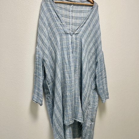nest Robe リネンガーゼマドラスチェックローブ