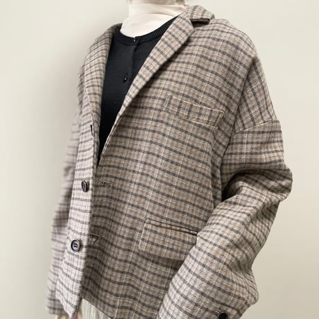 nest Robe 撚り杢チェックジャケット