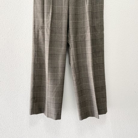 2024AW / Simplicite チェックツータックワイドパンツ