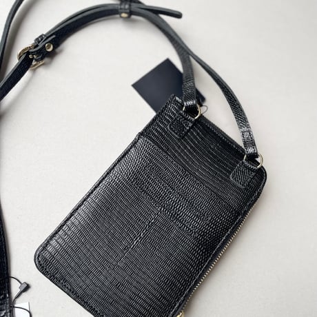 販売継続品/ タグ付き未使用品 VIOLAd'ORO ADRIA   V-1289 リザード型押しレザー スマートフォンポシェット