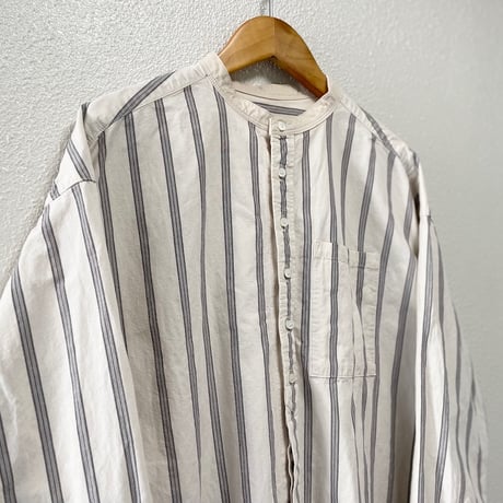 nest Robe コットンリネンストライプロングチュニック