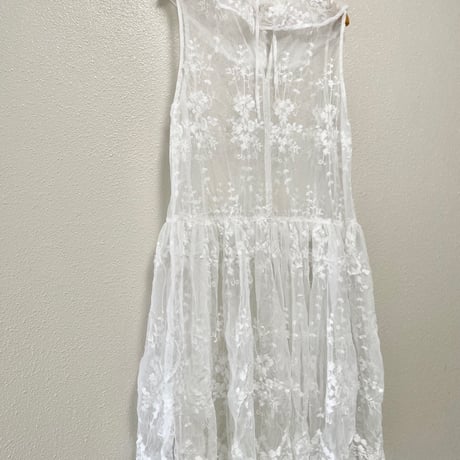 タグ付き未使用品 / 2025SS /  bulle de savon tulle 刺繍 tunic ブラウス