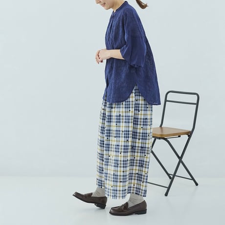 【3色展開】select シフリー刺繍 コットンボイルブラウス