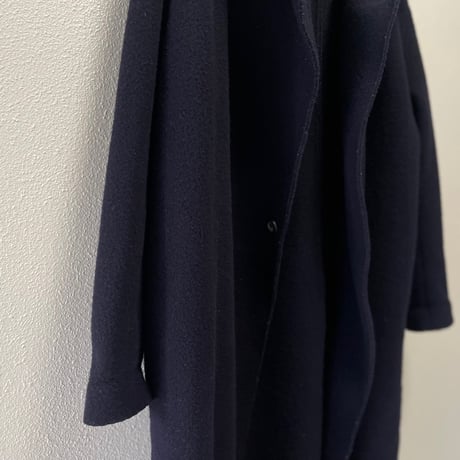 R&D.M.Co-/OLDMANS TAILOR ウールフェルトニットロングフーディコート