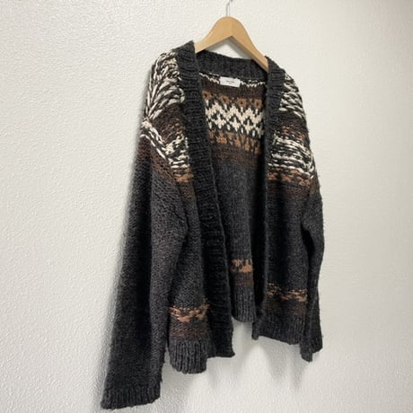 doux bleu ジャガードニットカーディガン